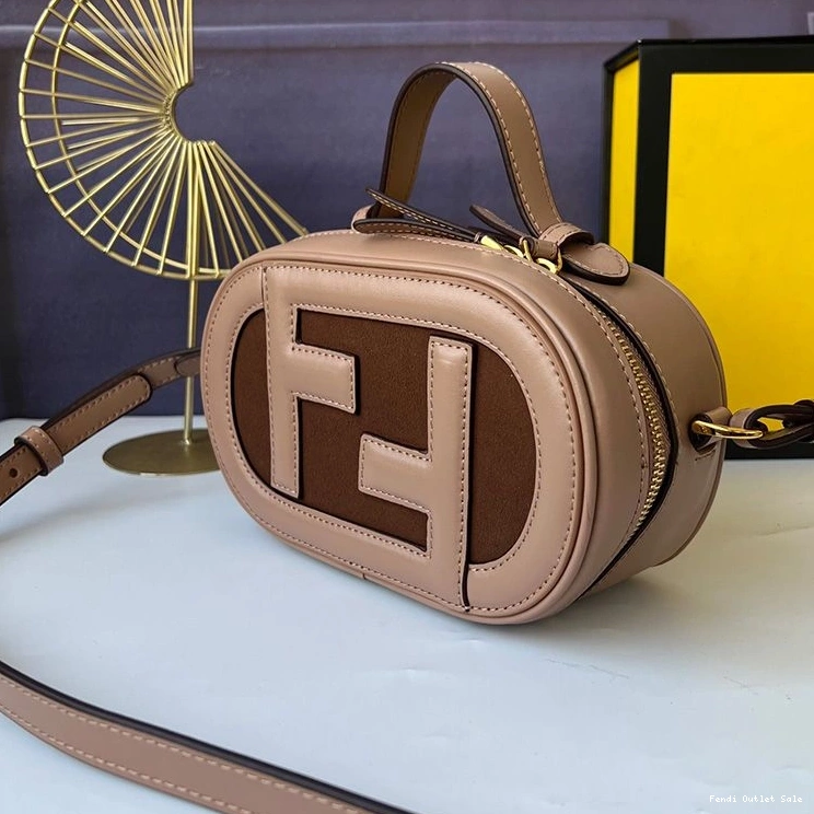 Cheap Camera Case Fendi Leather Grey Mini O'Lock Calf In 0731